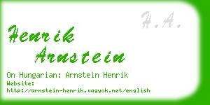 henrik arnstein business card